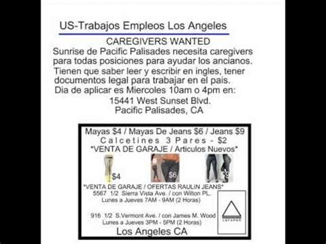 empleos clasificados los angeles